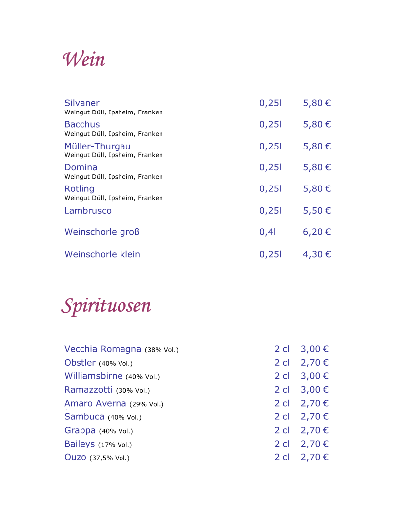 Speisekarte photo 4