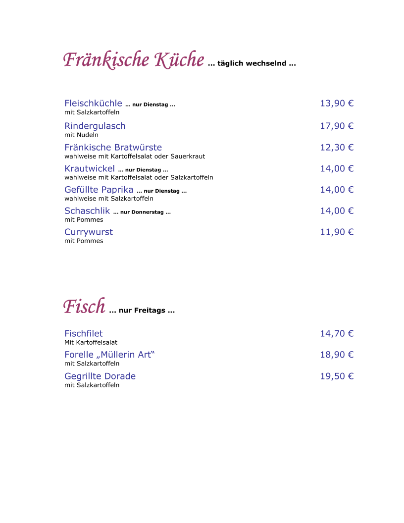 Speisekarte photo 6