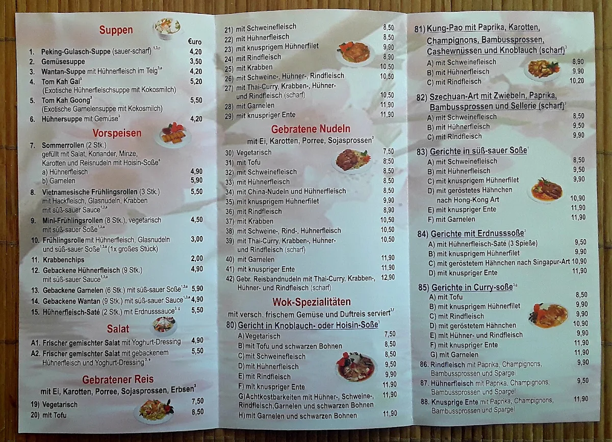 Speisekarte, Thiên Kim Asia-Imbiss - Recklinghausen