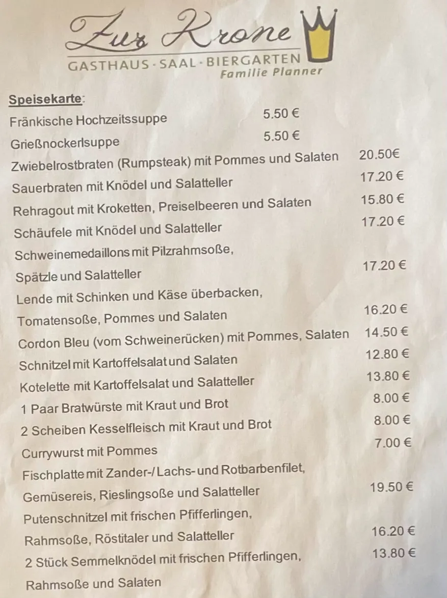 Speisekarte photo 1