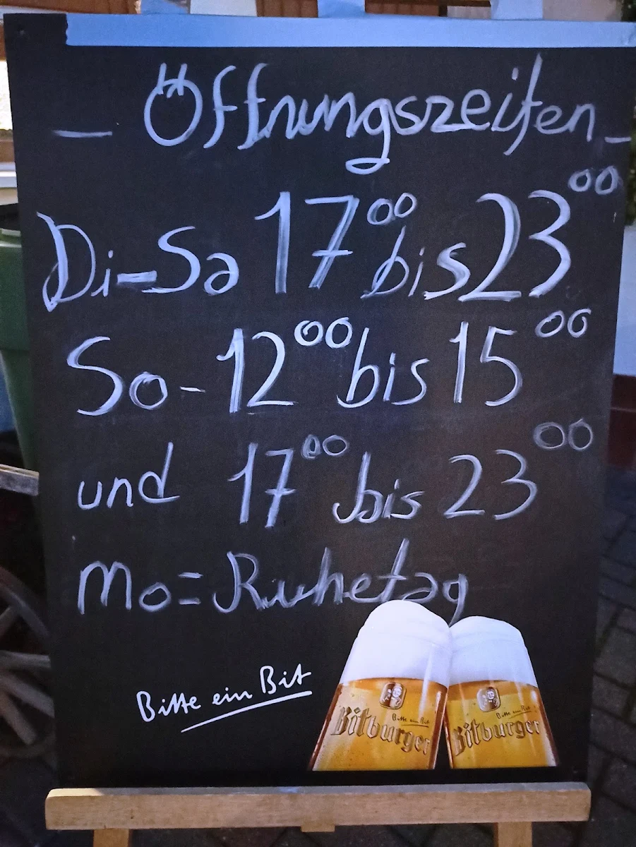 Speisekarte, Gaststätte Ebbes
