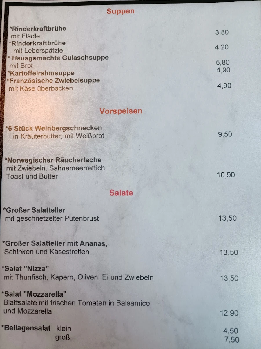Speisekarte photo 1