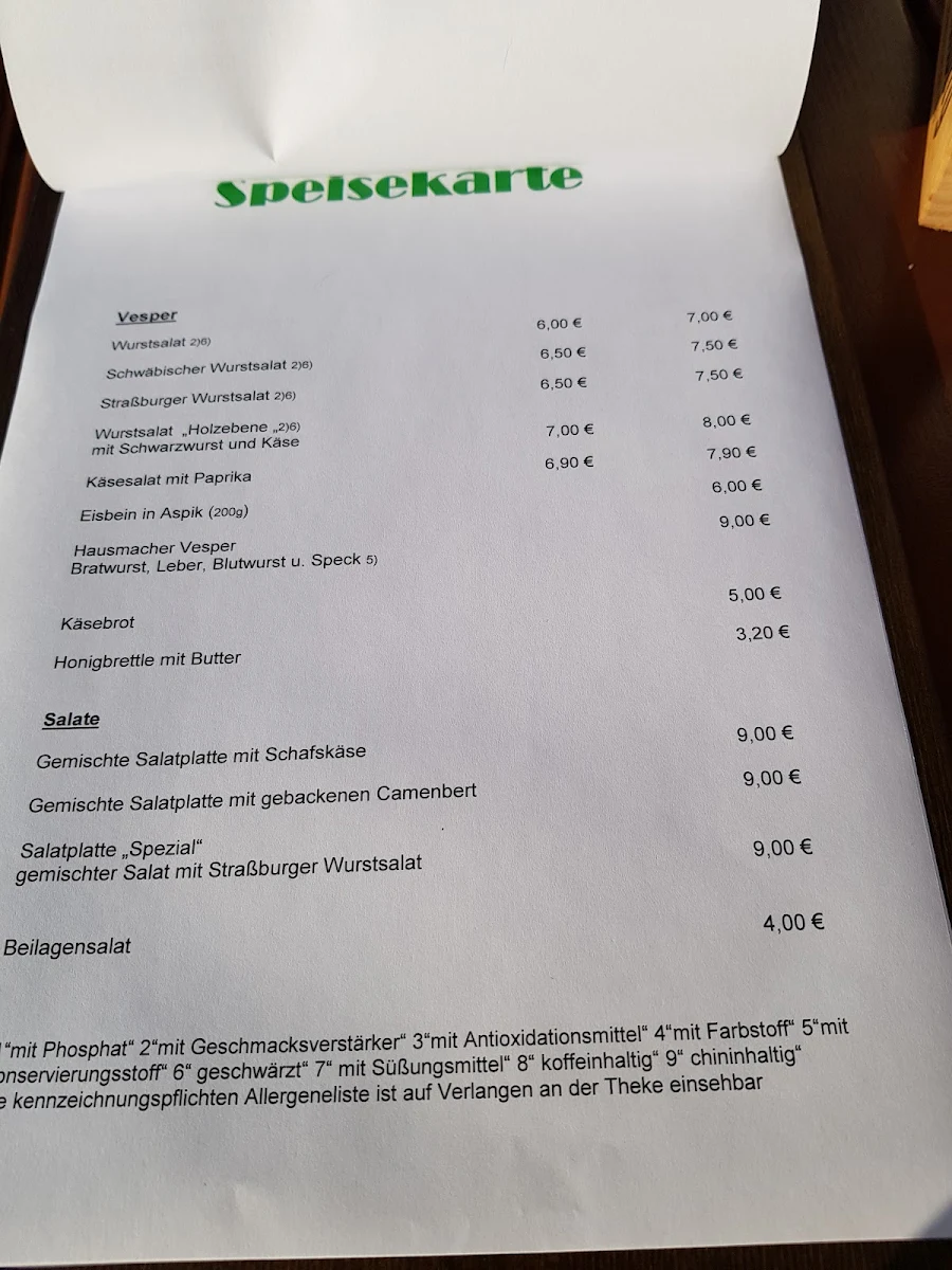 Speisekarte photo 1