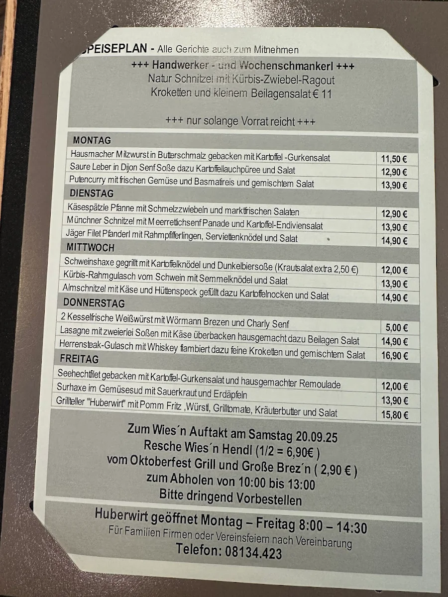 Speisekarte photo 3