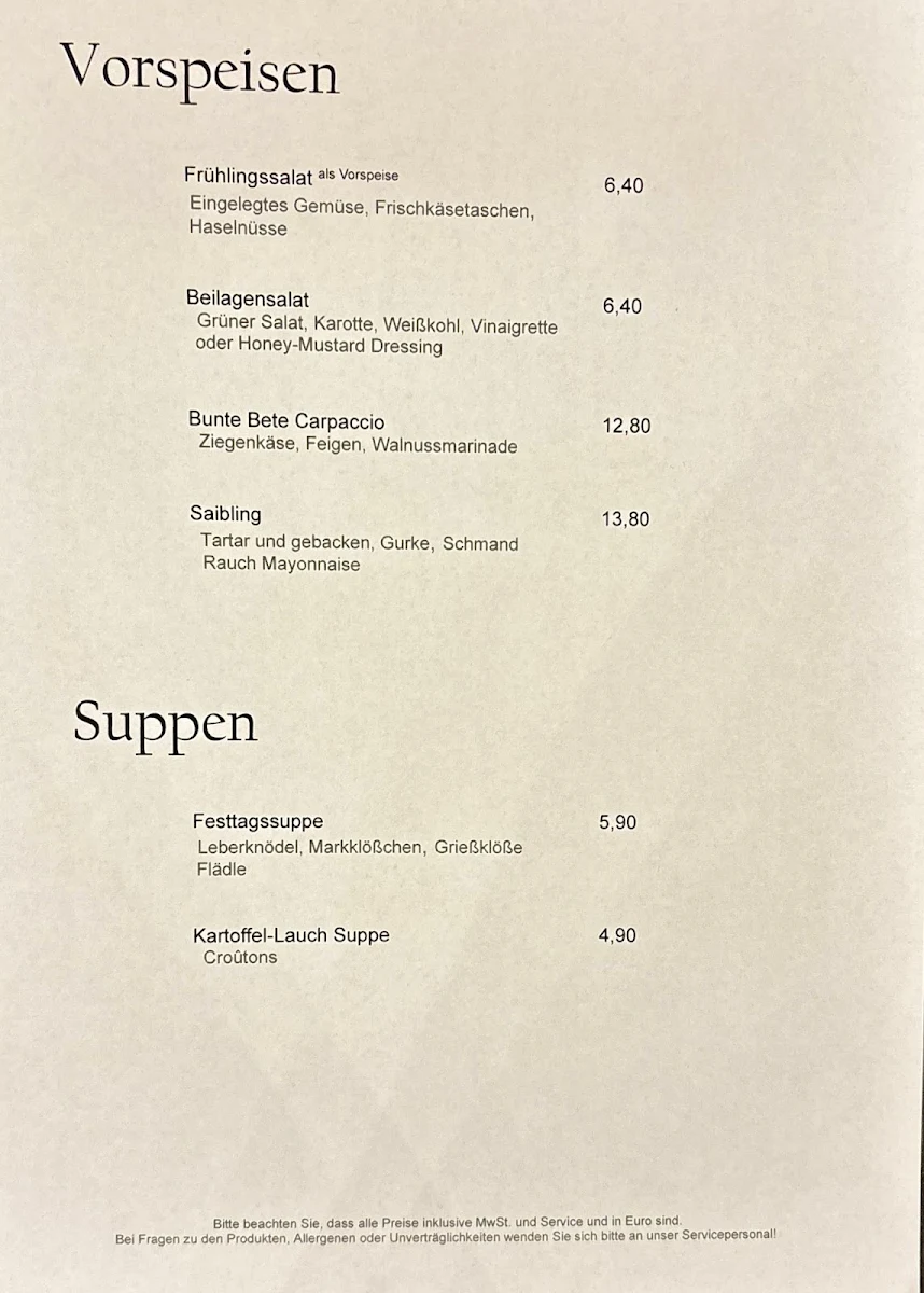 Speisekarte photo 2