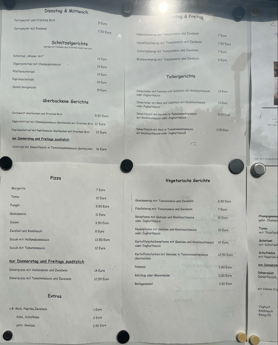 Speisekarte, [Alternatif] GV Ruhrwaldstrasse e.V.