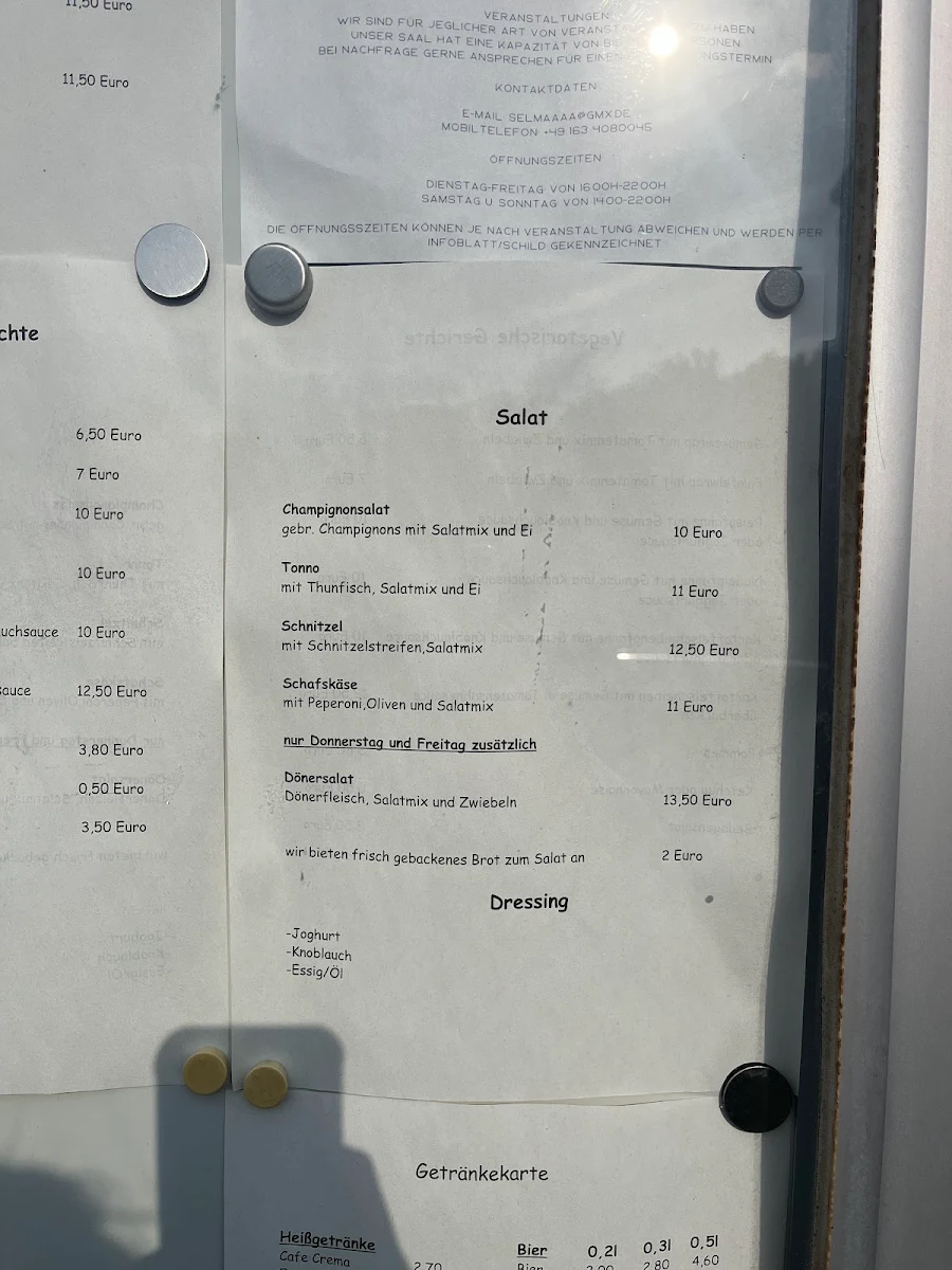 Speisekarte, [Alternatif] GV Ruhrwaldstrasse e.V.