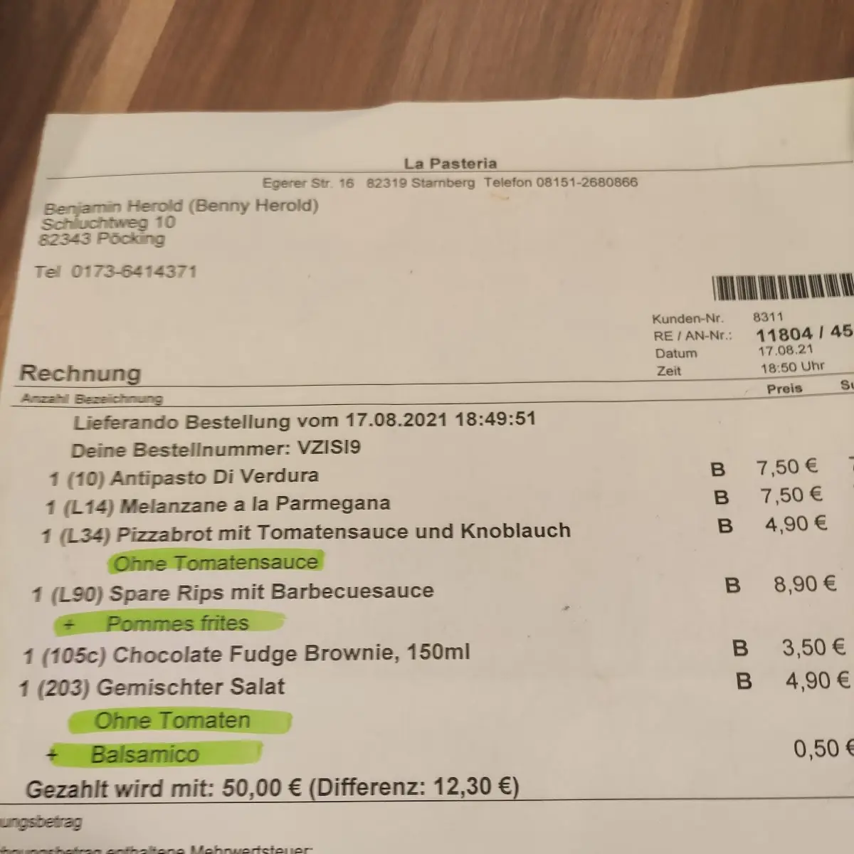 Speisekarte photo 1