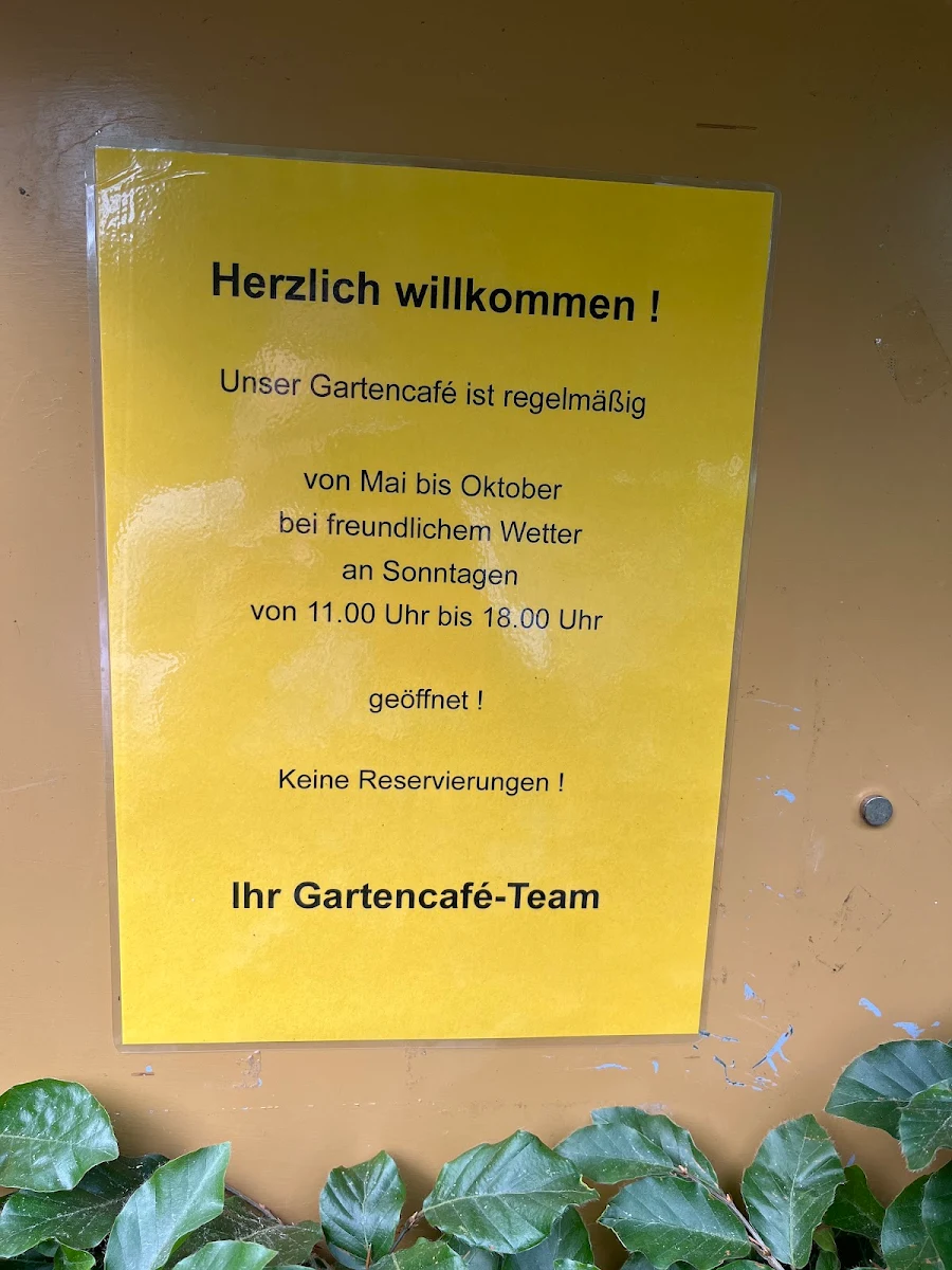 Speisekarte, Gartencafé Emsquellen