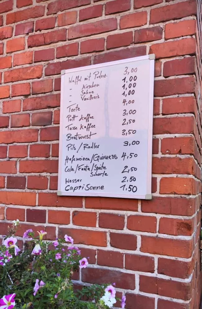 Speisekarte, Gartencafé Emsquellen