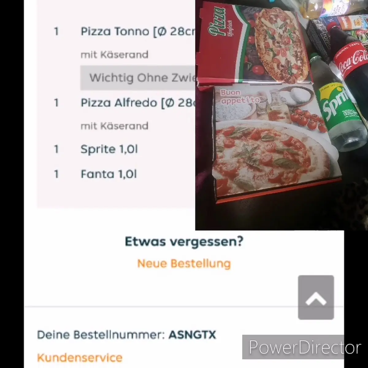 Speisekarte, ATA's Pizzario