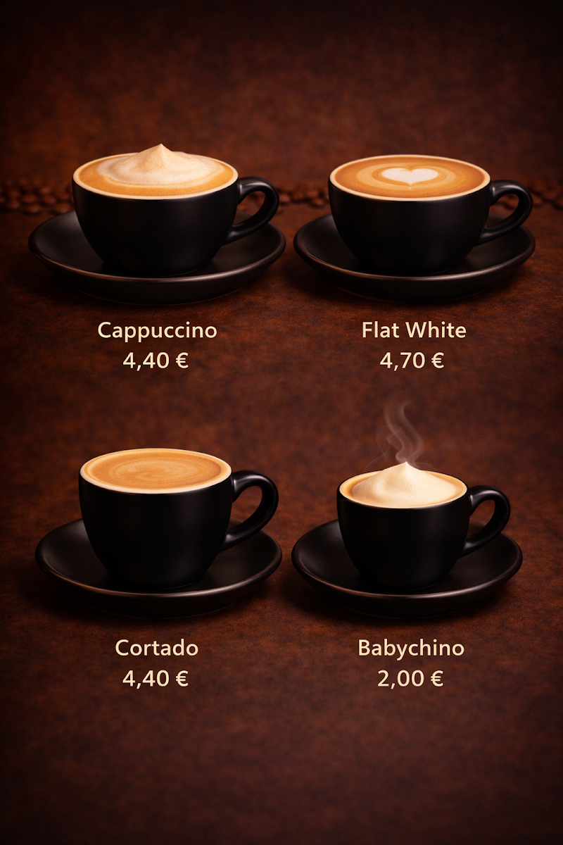 Speisekarte, finefine Coffee