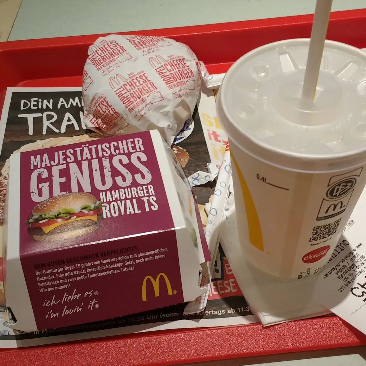 Speisekarte, McDonald's