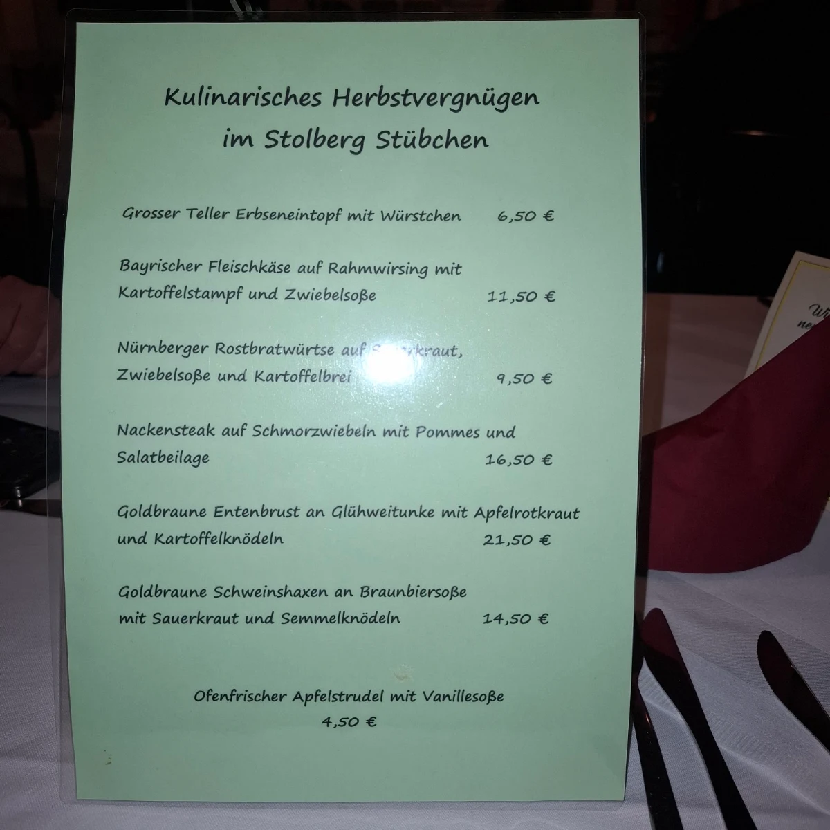 Speisekarte photo 5