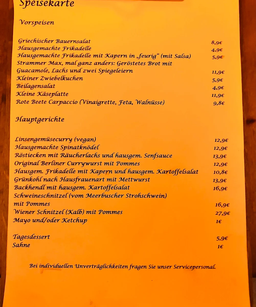 Speisekarte photo 1