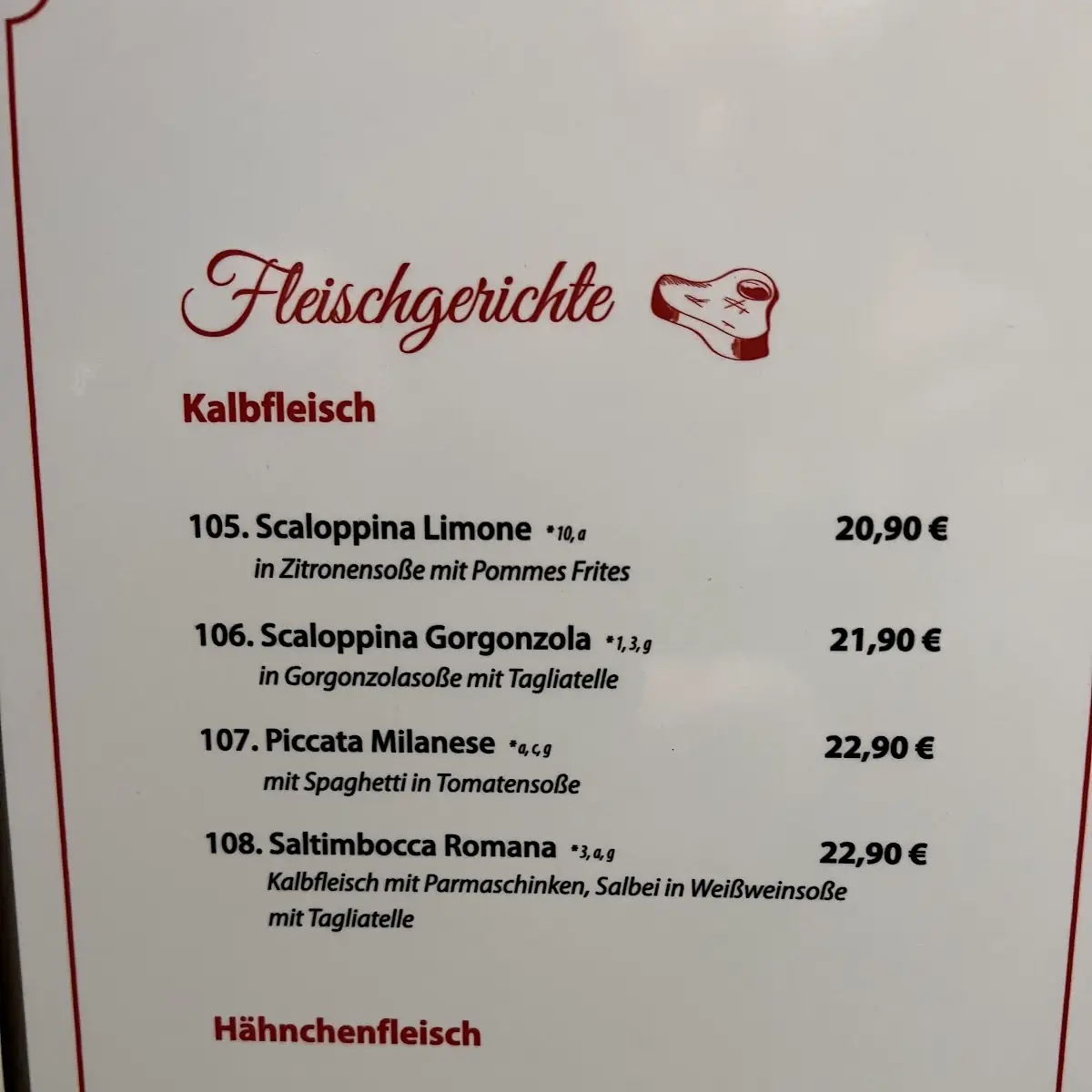 Speisekarte photo 2