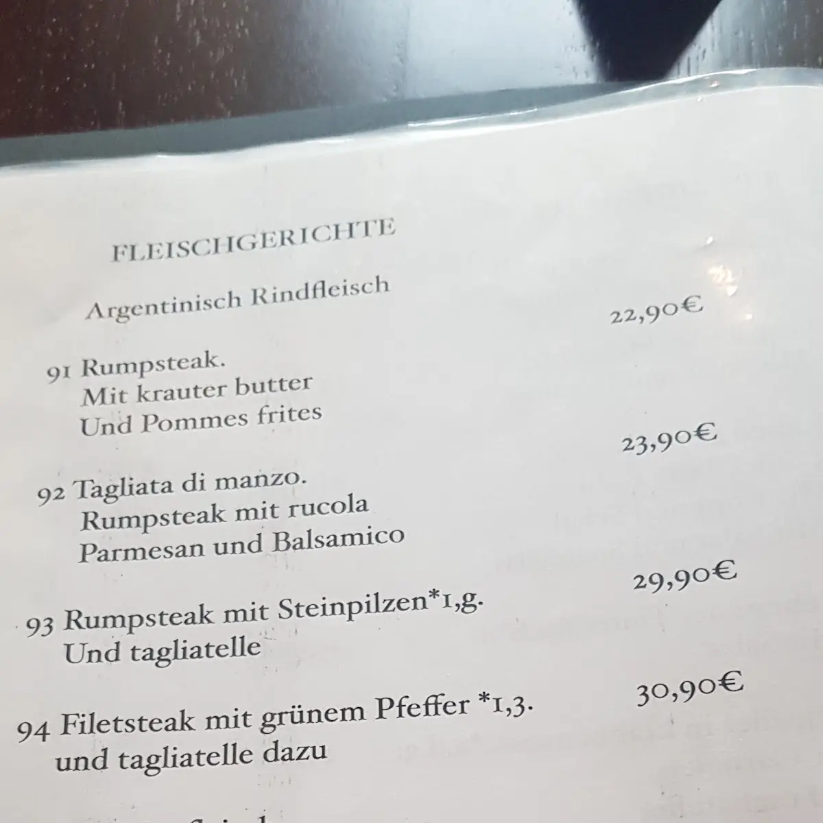 Speisekarte photo 5