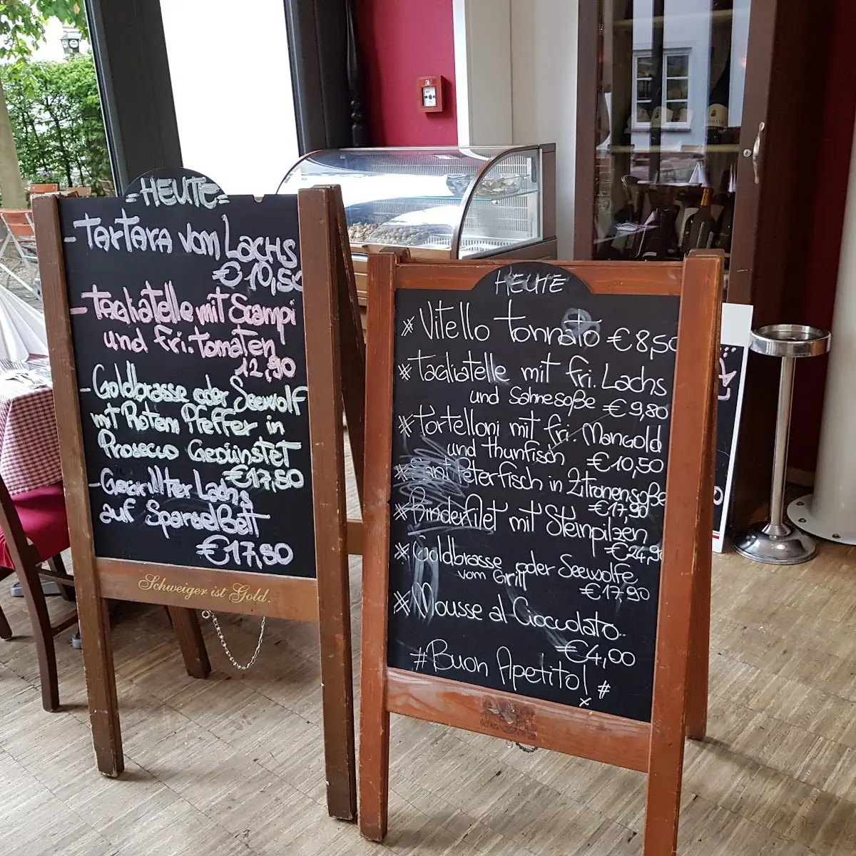 Speisekarte, Restaurant La Piazza im Oberbräu