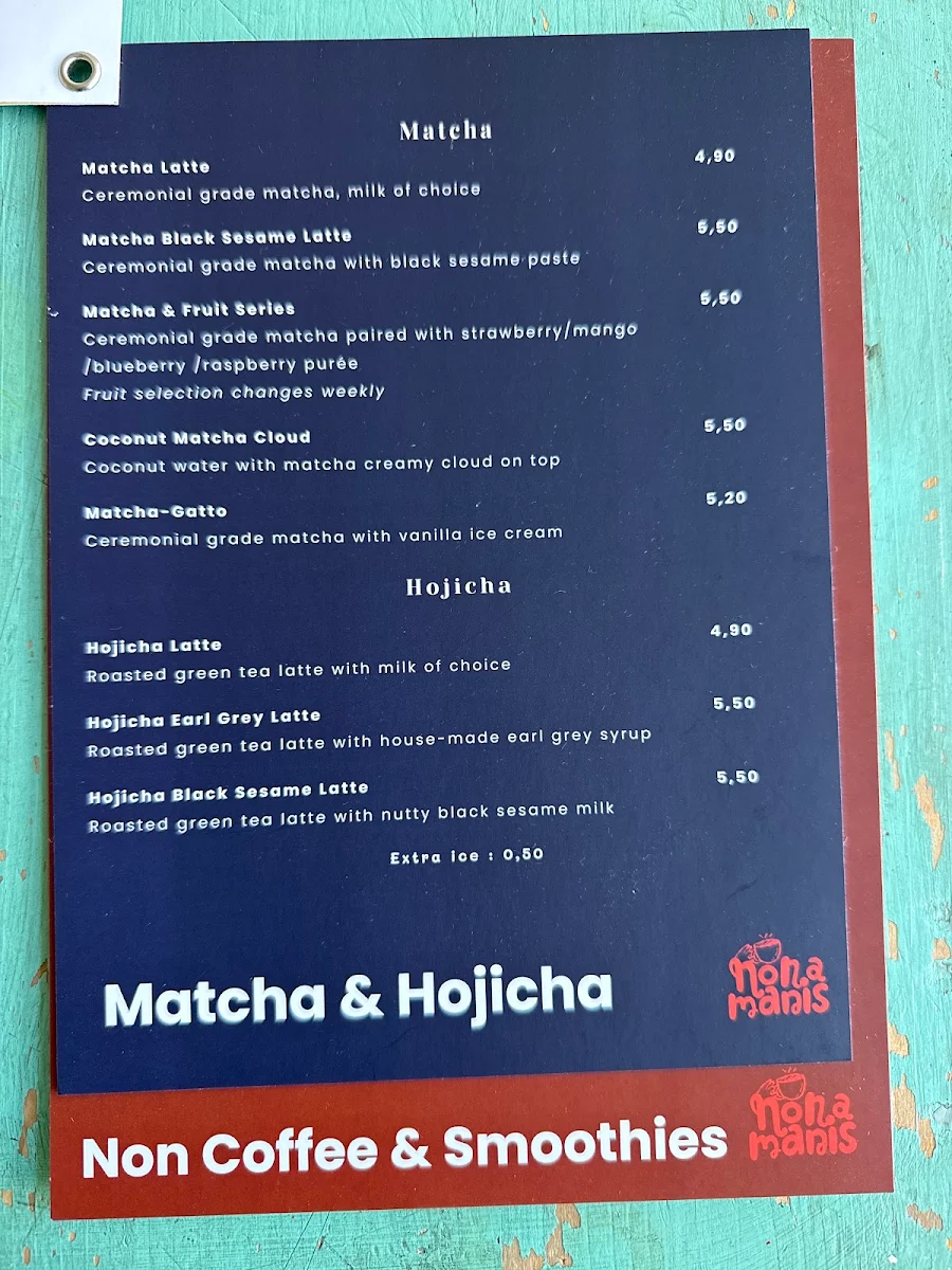 Speisekarte, Nona Manis