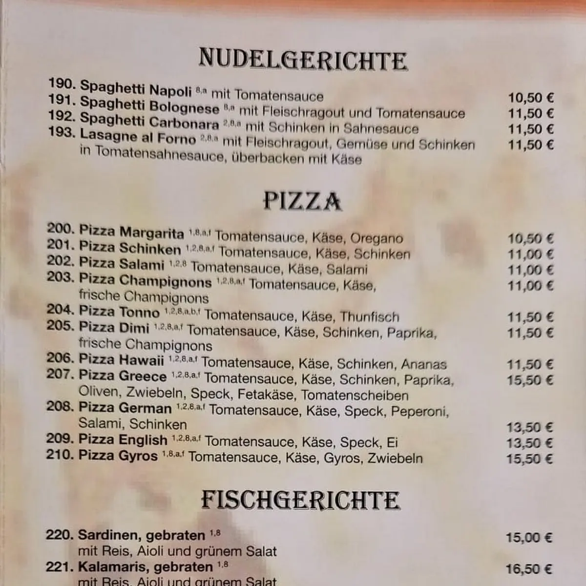 Speisekarte photo 2