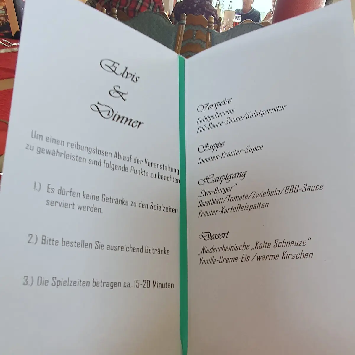 Speisekarte, Lippeschlößchen