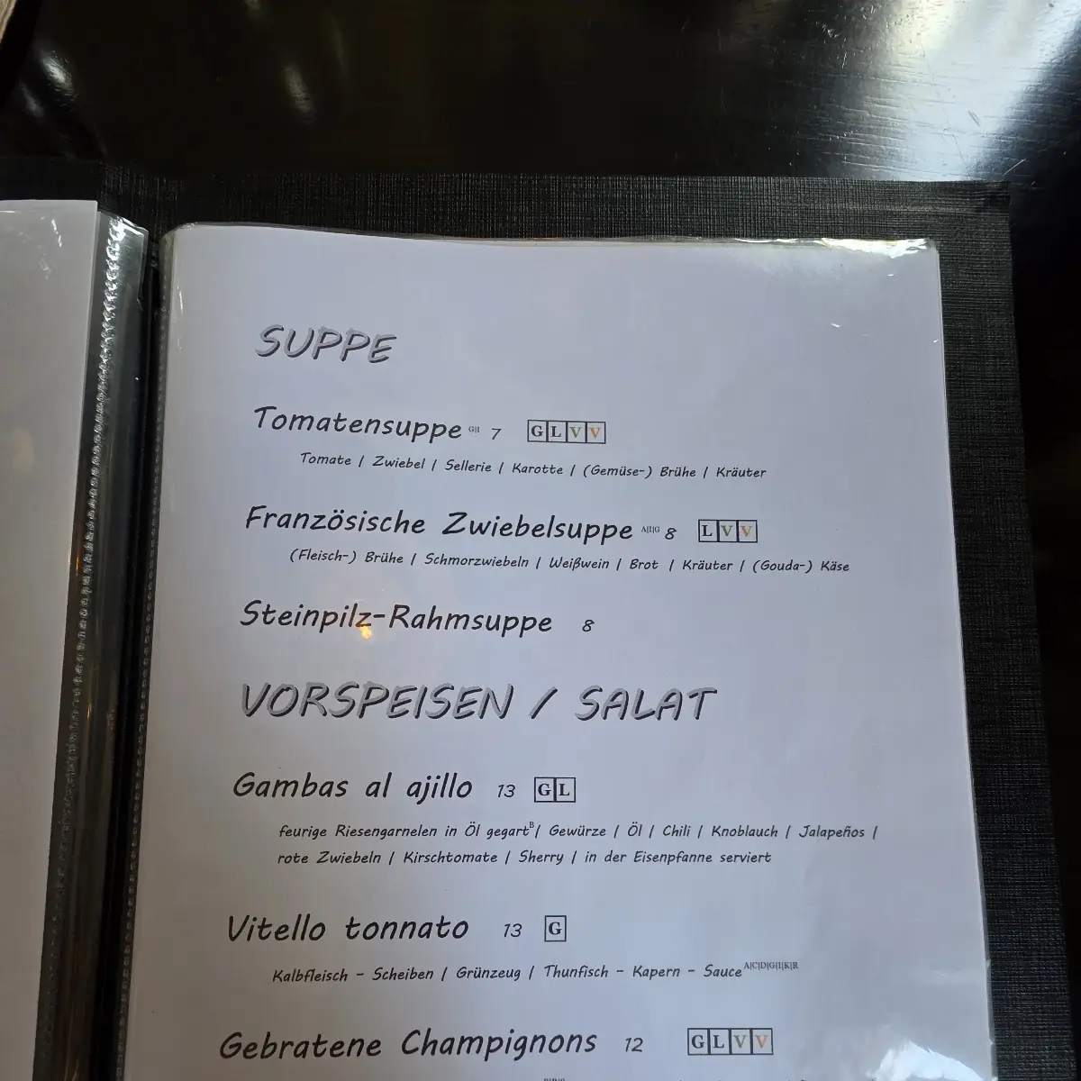 Speisekarte photo 2