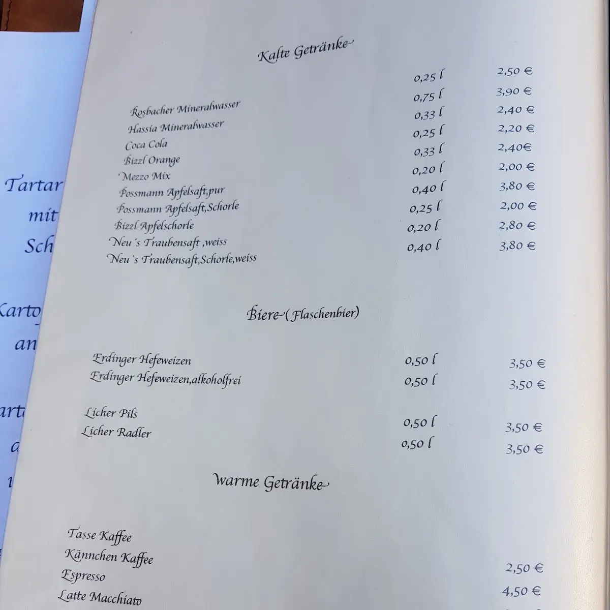 Speisekarte photo 3