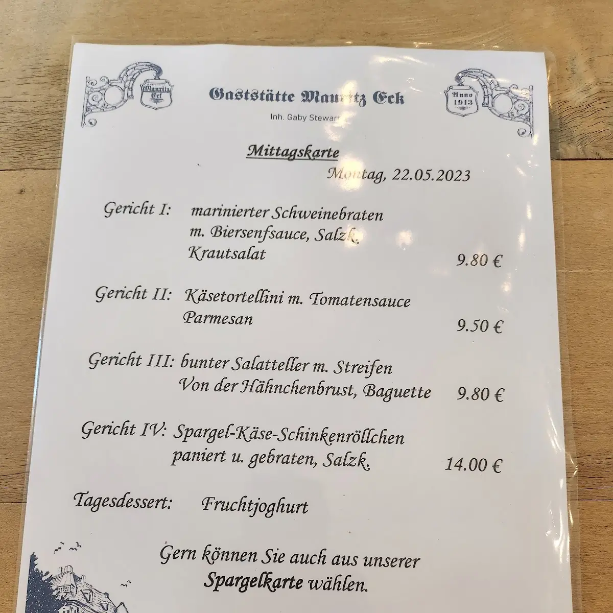 Speisekarte photo 2