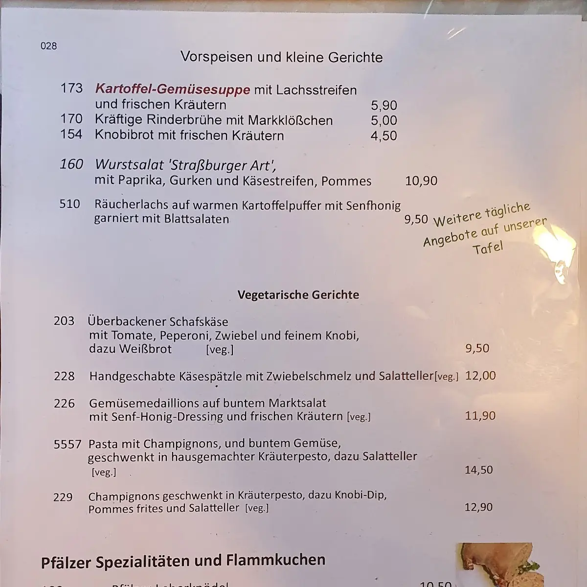 Speisekarte photo 1