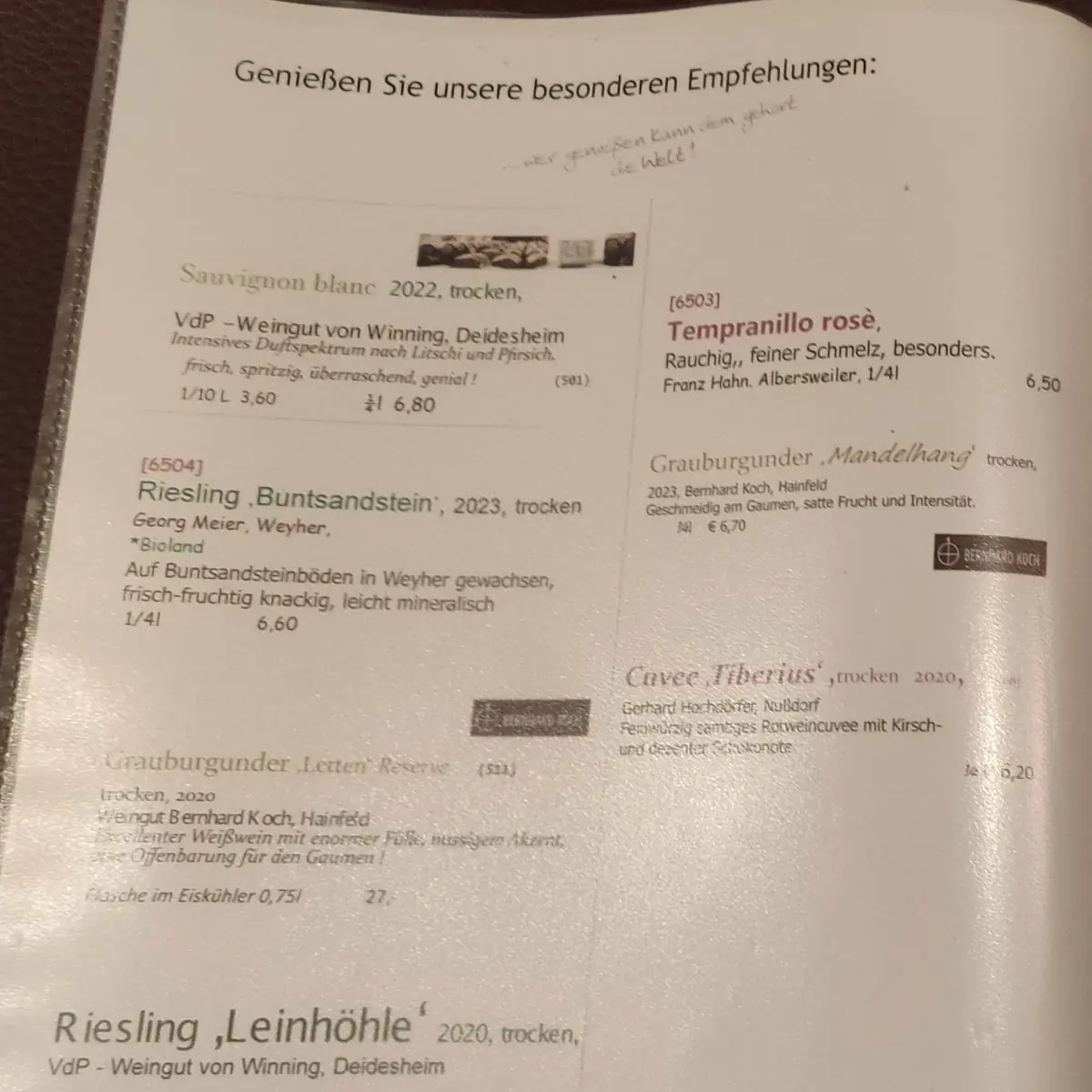 Speisekarte photo 3