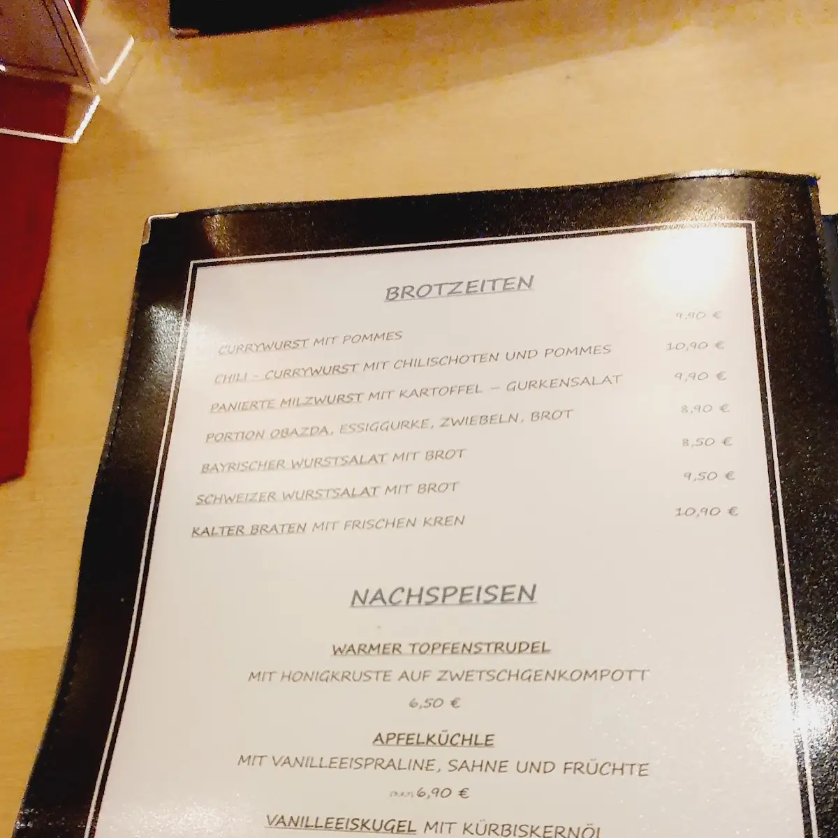 Speisekarte photo 2