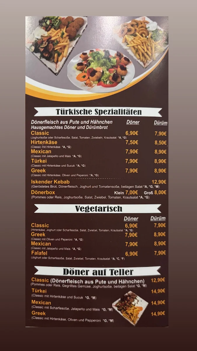 Speisekarte, GEHD WOS! Restaurant & Lieferservice