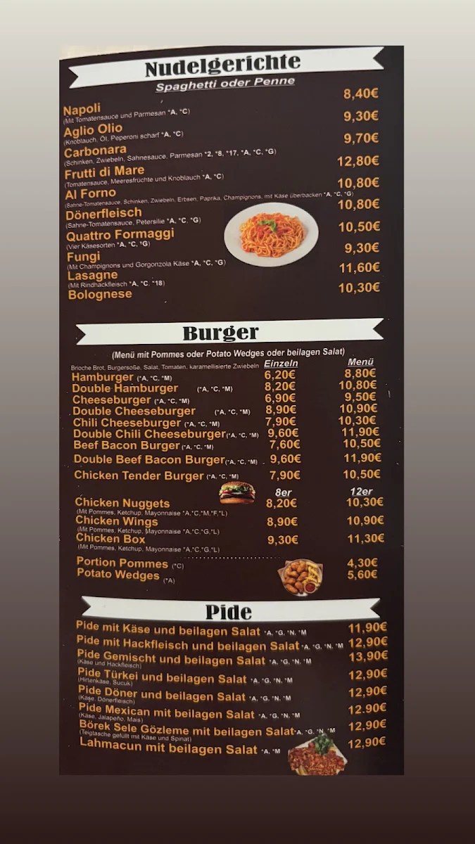 Speisekarte, GEHD WOS! Restaurant & Lieferservice