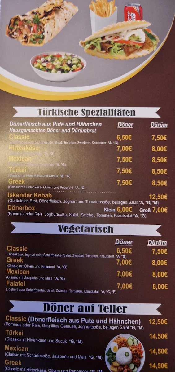 Speisekarte, GEHD WOS! Restaurant & Lieferservice