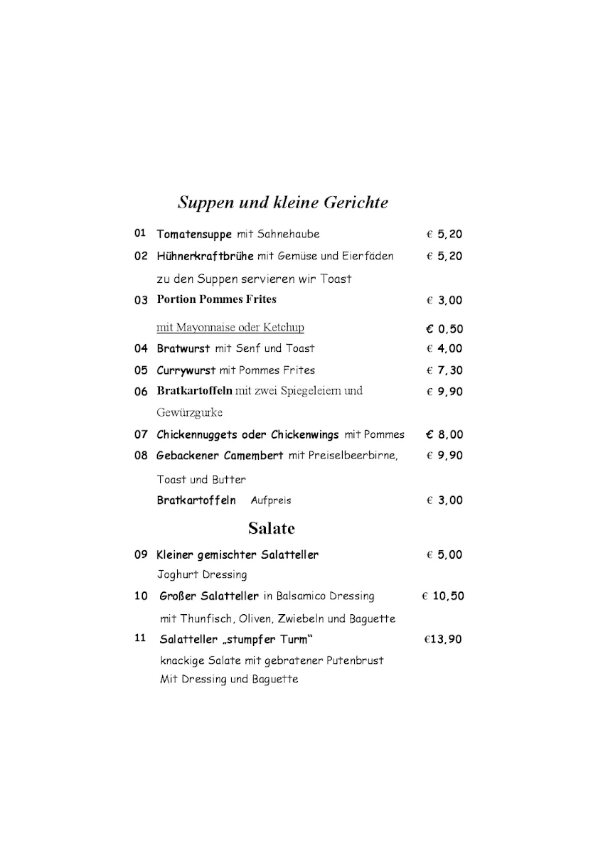 Speisekarte photo 1