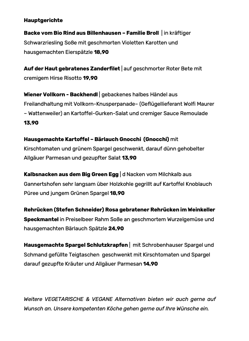 Speisekarte photo 3