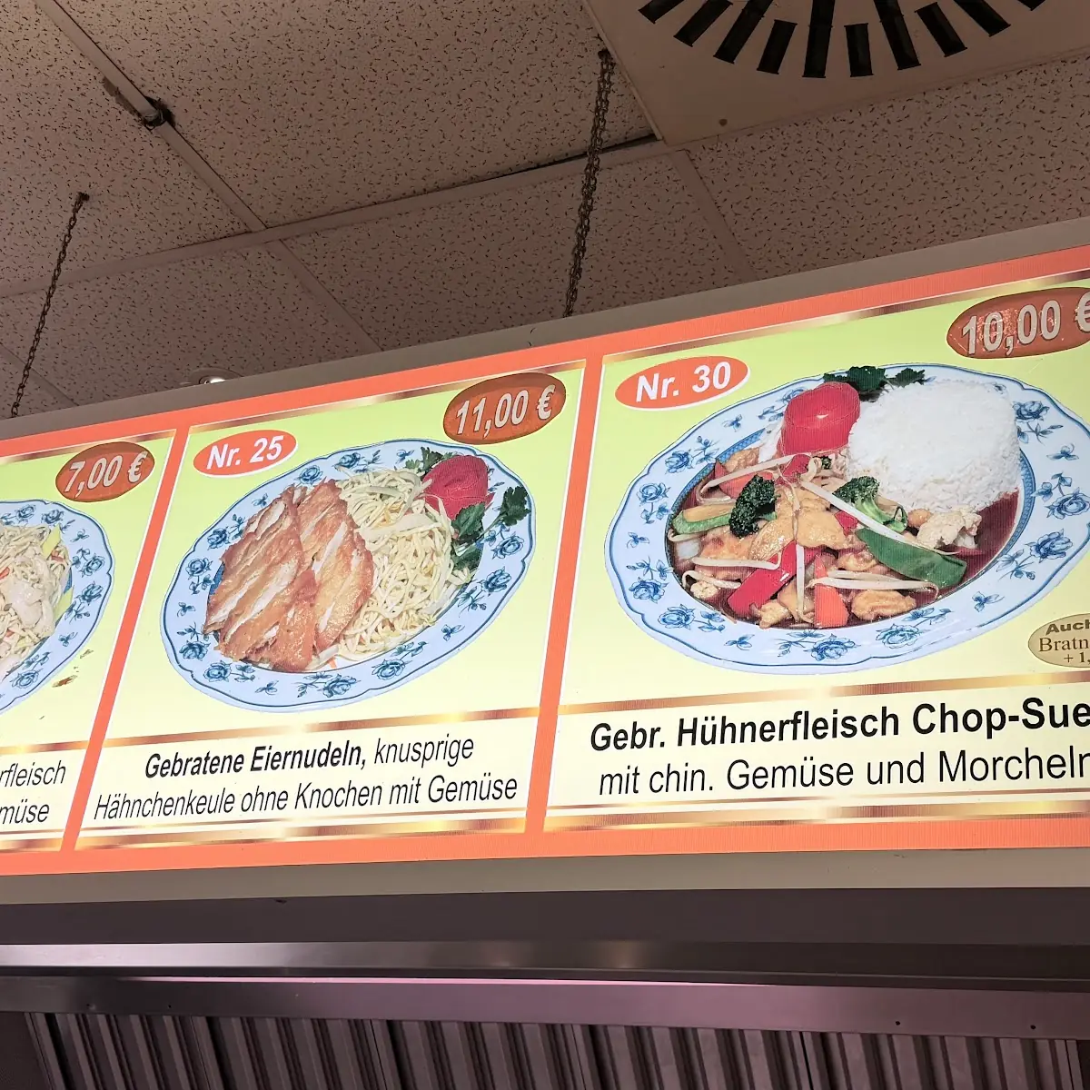 Speisekarte, Vina Asia Imbiss im E Center