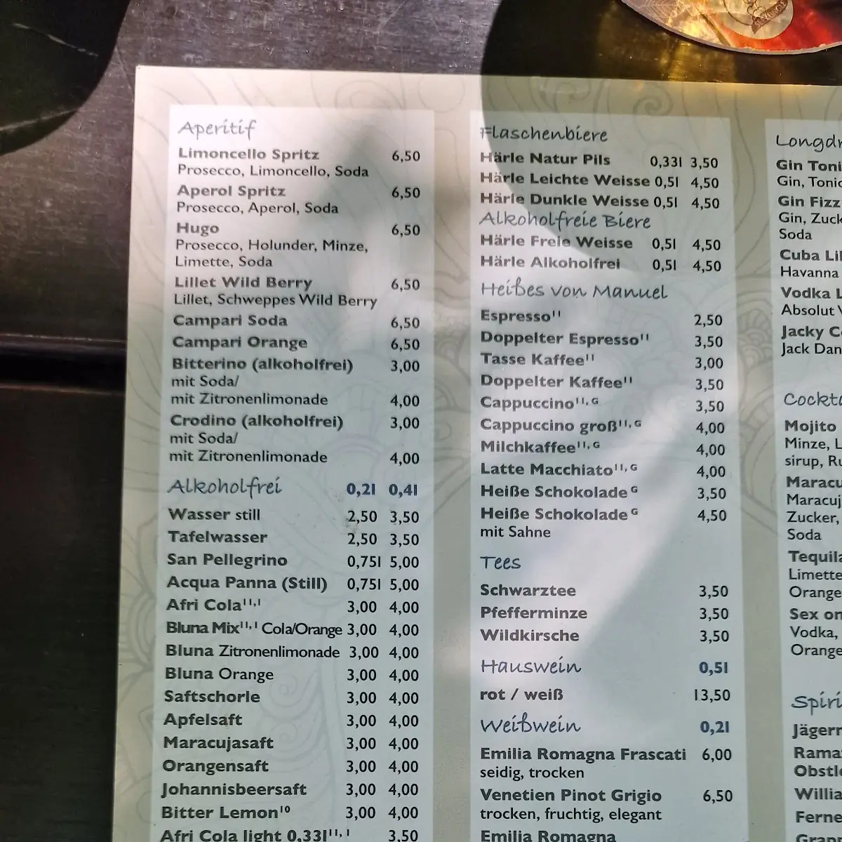 Speisekarte photo 1