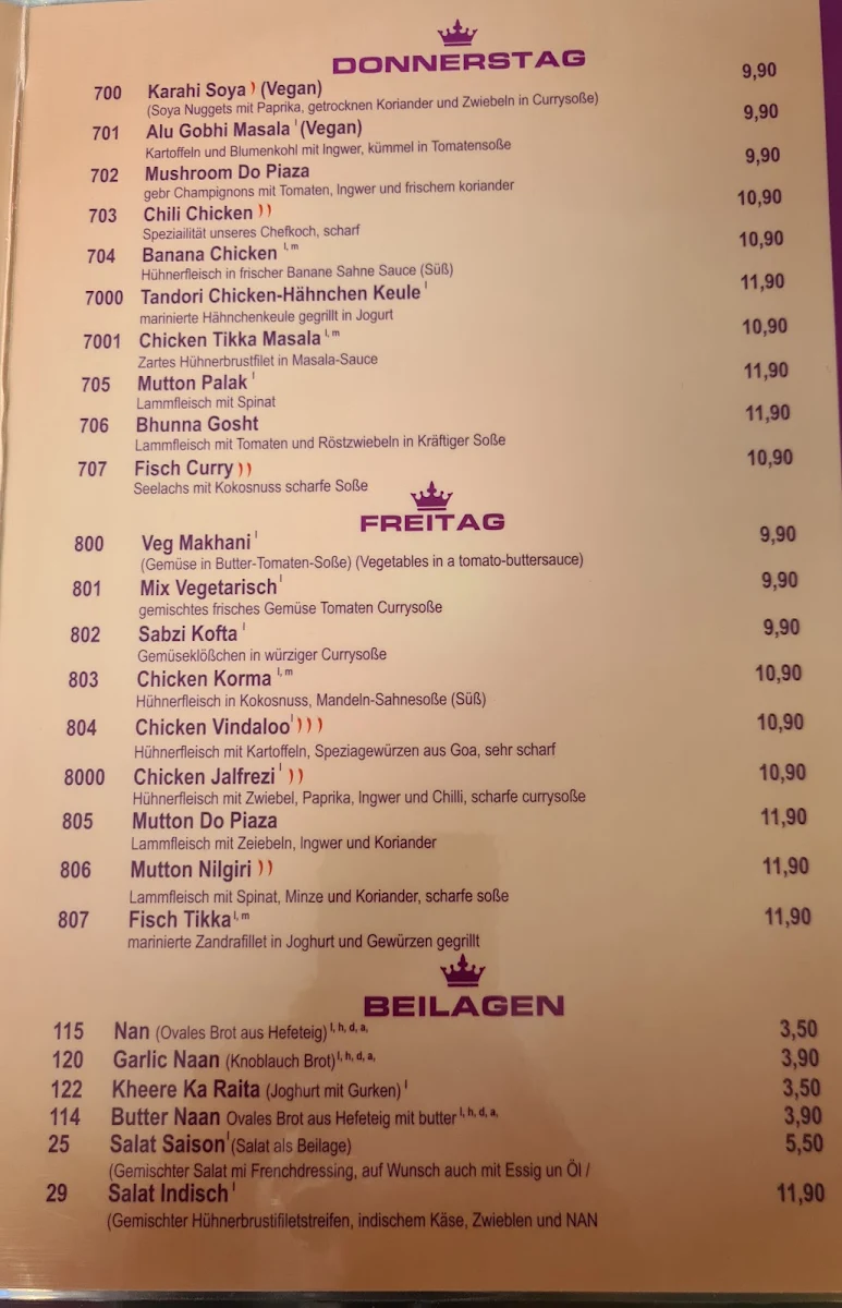 Speisekarte photo 2