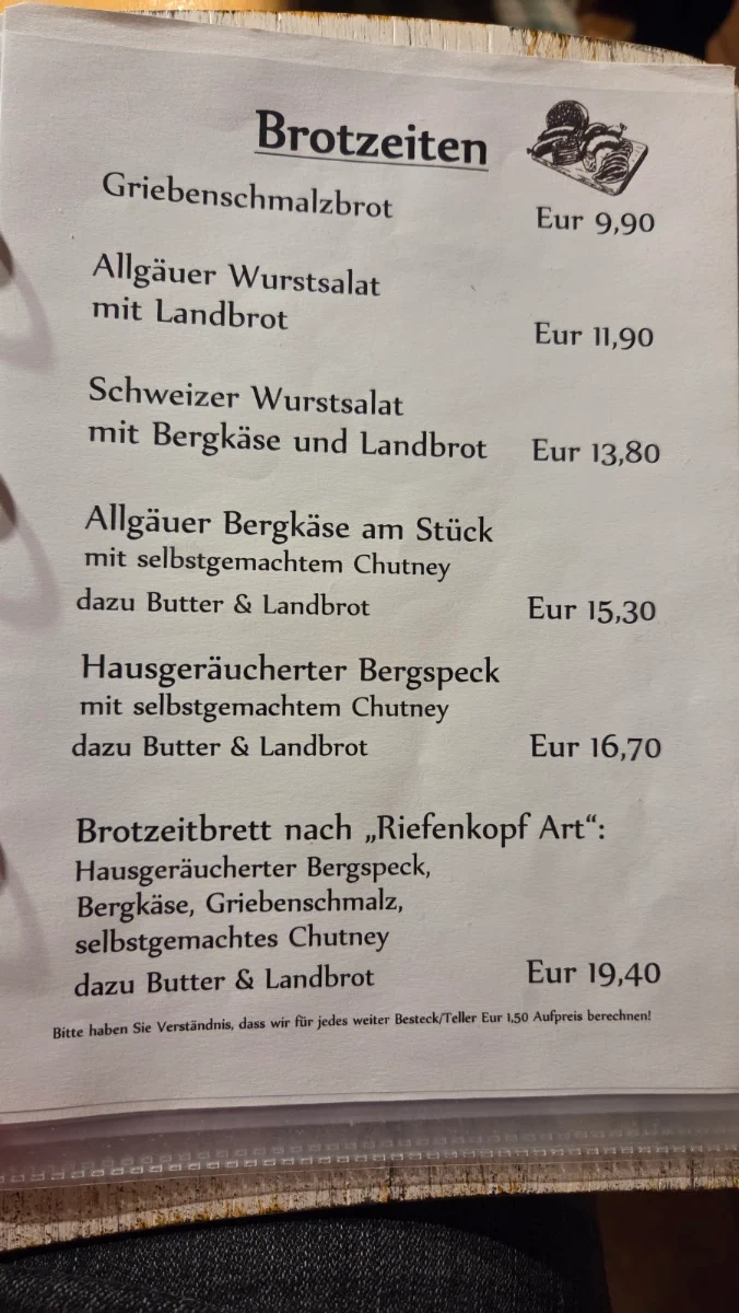 Speisekarte photo 2