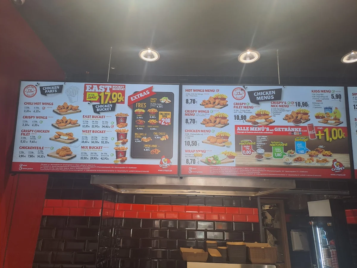 Speisekarte, Crispy’s Chicken Berlin (Friedrichshain)