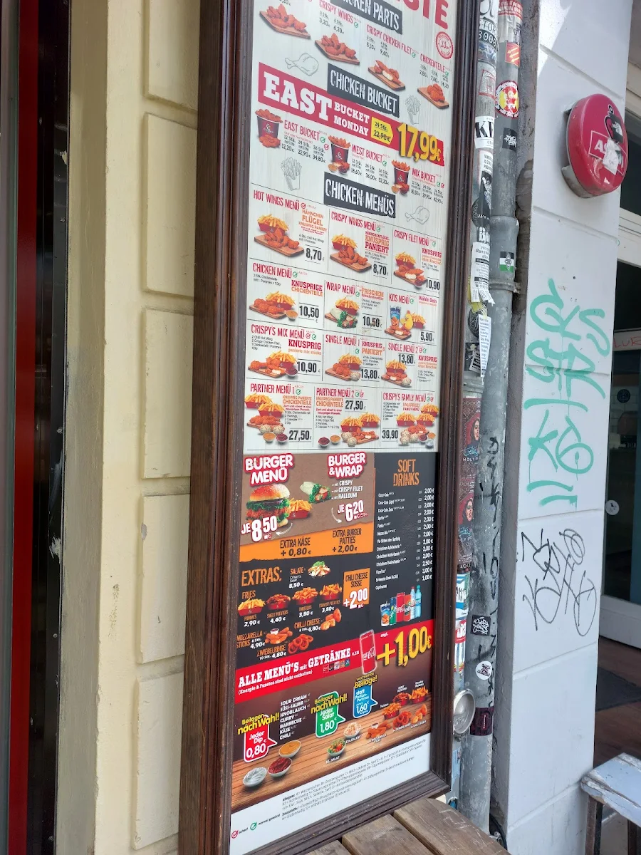 Speisekarte, Crispy’s Chicken Berlin (Friedrichshain)
