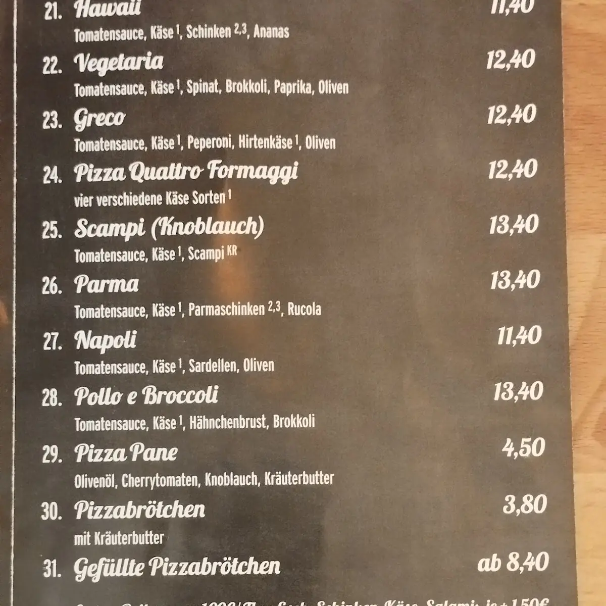 Speisekarte photo 9