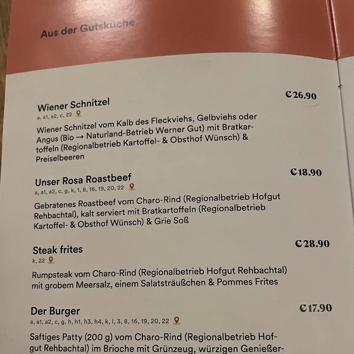 Speisekarte photo 2