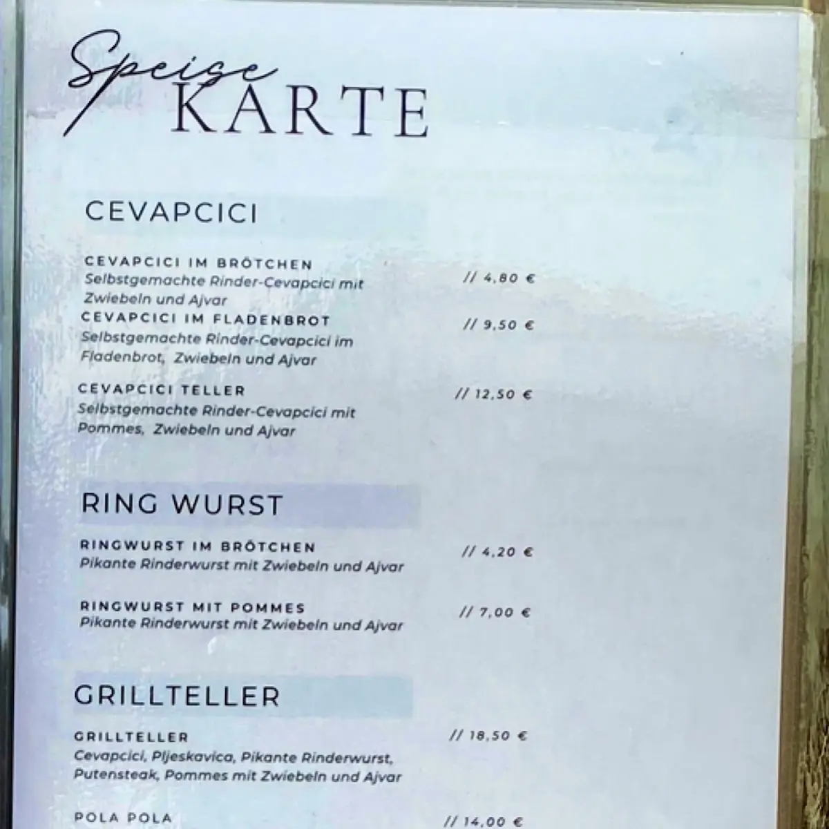 Speisekarte photo 4