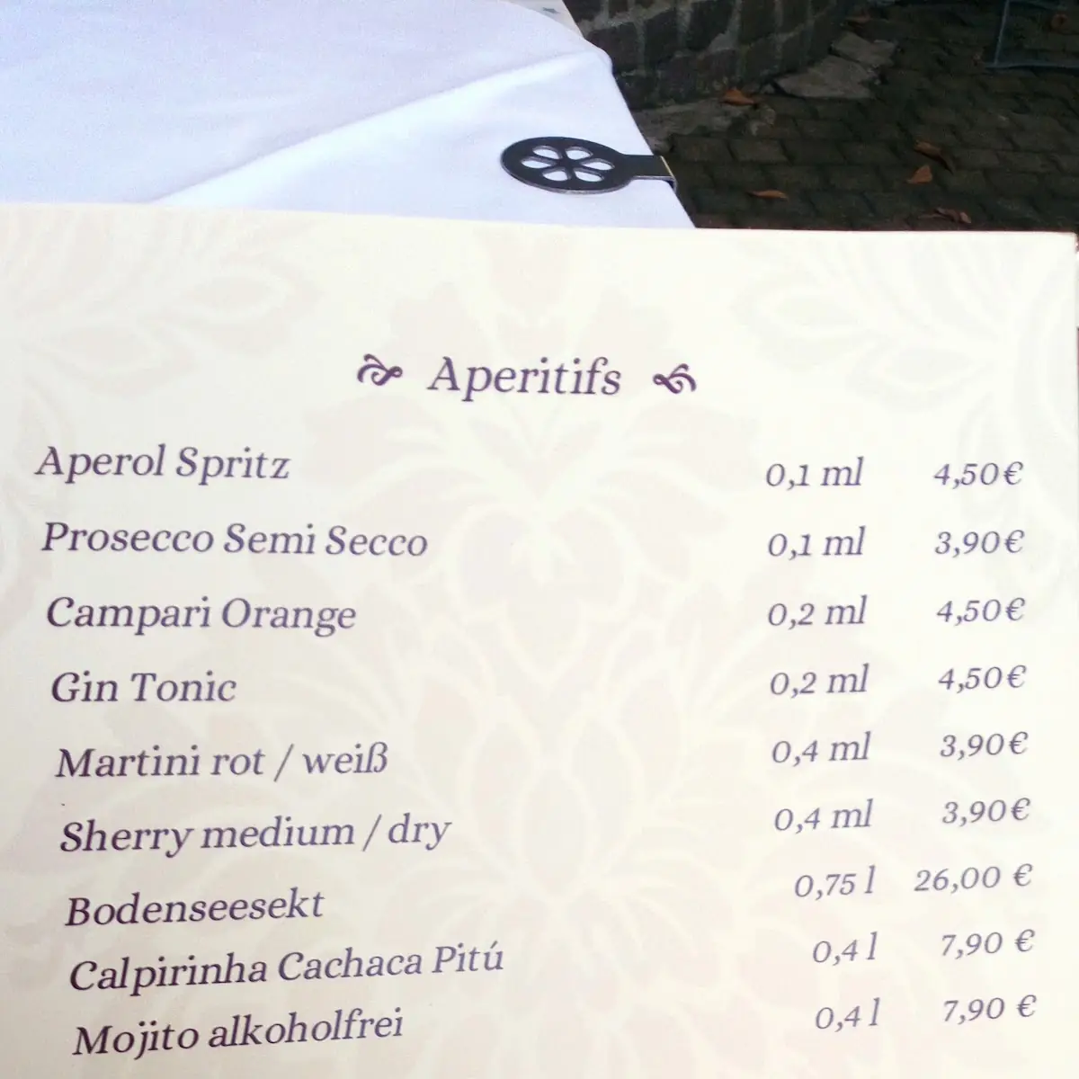 Speisekarte, Shiva Indisches Restaurant