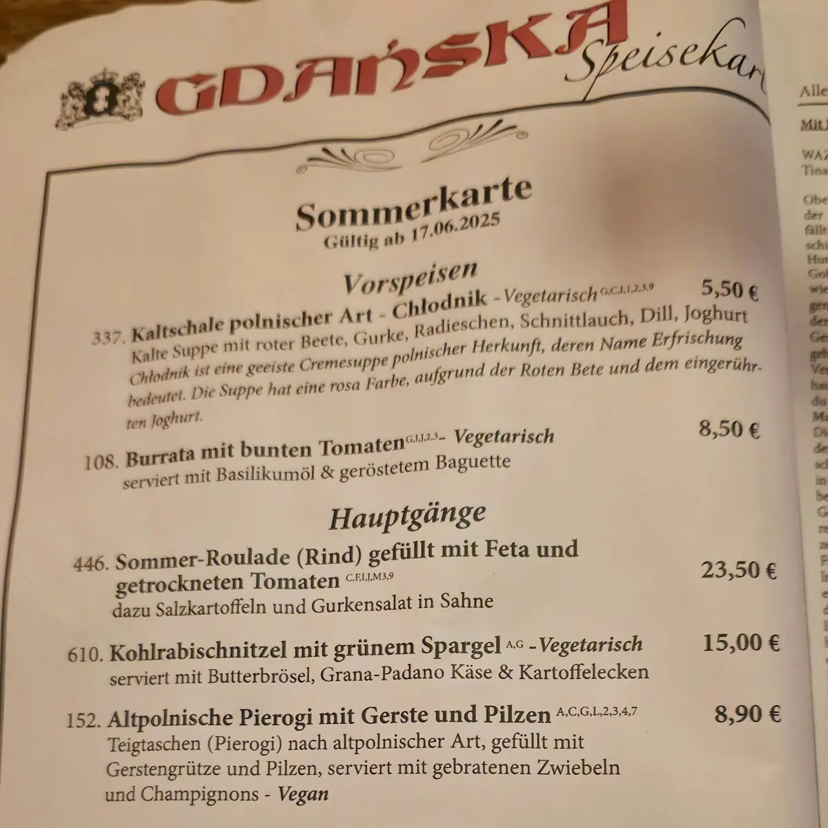 Speisekarte photo 6