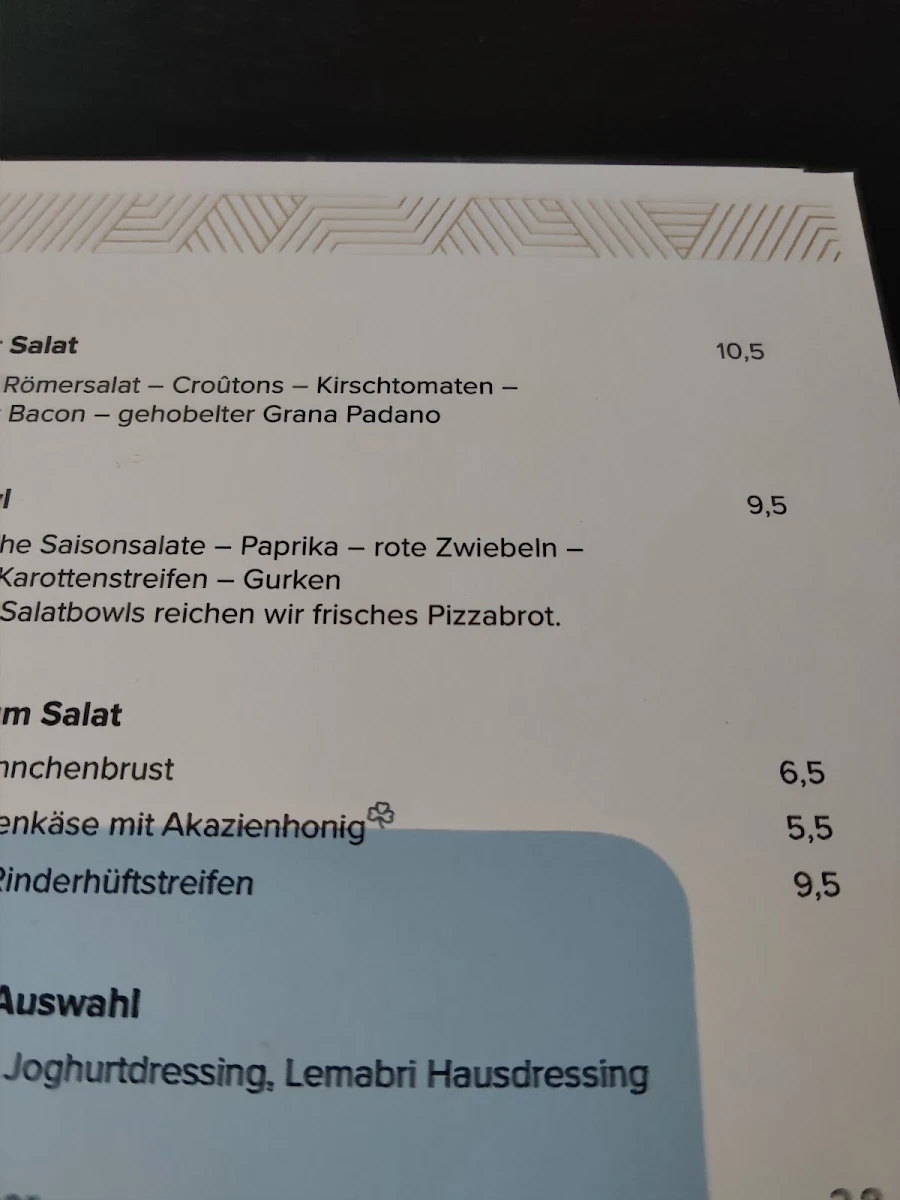 Speisekarte, Lemabri