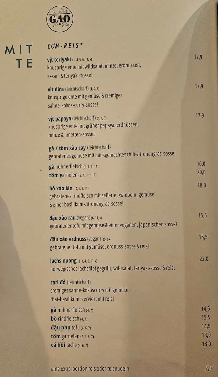 Speisekarte photo 2