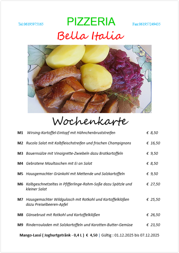Speisekarte photo 6